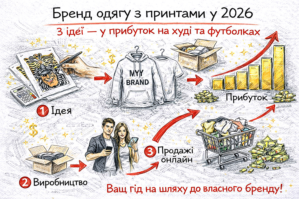 Як заробляти на футболках та худі з принтами